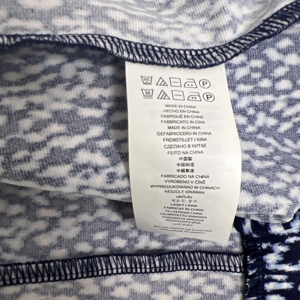Michael Kors (MK)‎ Women's Printed Blue Tank Top Zipper Back Size Large~NWT